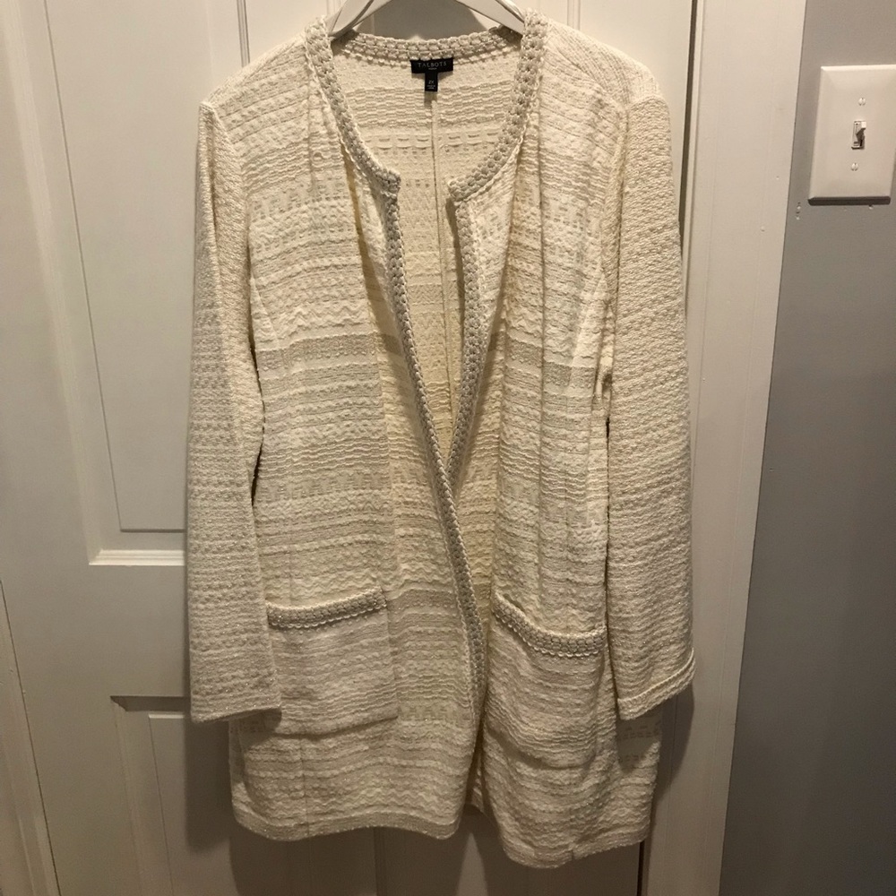 Gorgeous, sparkly size 2X Talbots cardigan